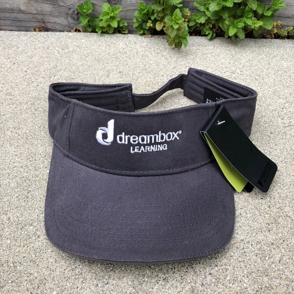FERSTEN WORLDWIDE Dreambox Learning Visor Hat Adjustable Cap Grey Brand New​​​